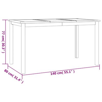 vidaXL 4-tlg. Garten-Essgruppe Massivholz Teak