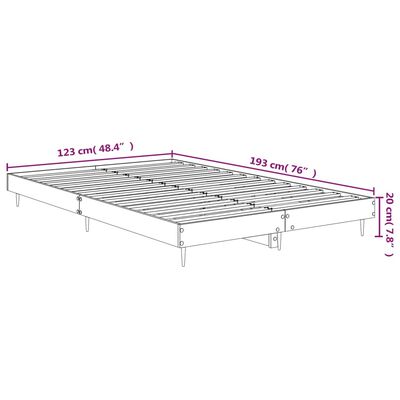 vidaXL Bettgestell ohne Matratze Braun Eiche 120x190 cm Holzwerkstoff