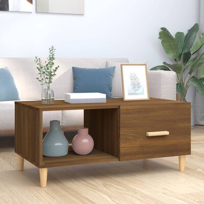 vidaXL Couchtisch Braun Eichen-Optik 89,5x50x40 cm Holzwerkstoff