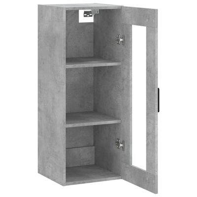 vidaXL Wandschrank Betongrau 34,5x34x90 cm