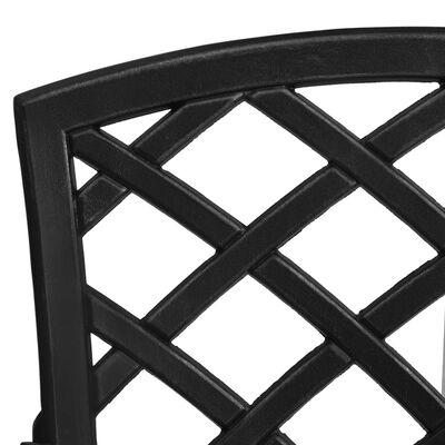 vidaXL 5-tlg. Bistro-Set Aluminiumguss Schwarz