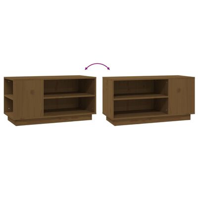 vidaXL TV-Schrank Honigbraun 80x35x40,5 cm Massivholz Kiefer