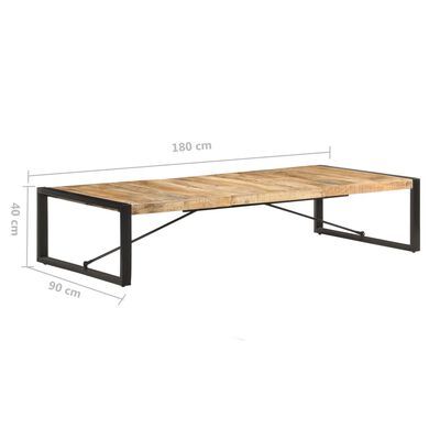 vidaXL Couchtisch 180x90x40 cm Raues Mangoholz