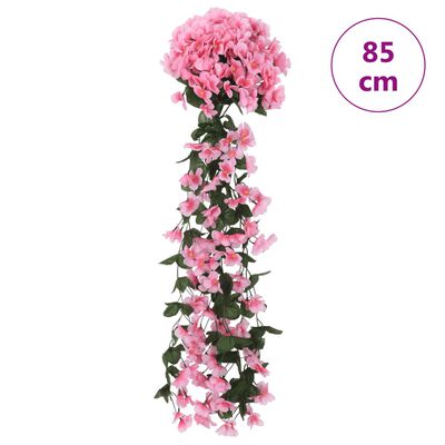 vidaXL Weihnachtskränze Blumen 3 Stk. Rosa 85 cm