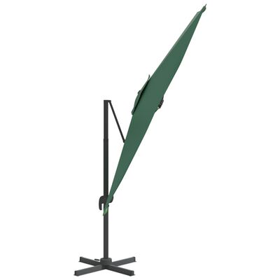 vidaXL Ampelschirm mit Aluminium-Mast 300x300 cm Grün