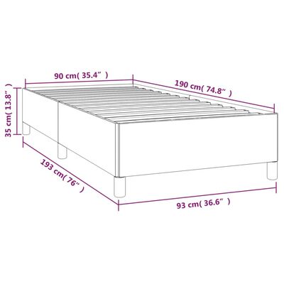 vidaXL Bettgestell Grün 90x190 cm Stoff