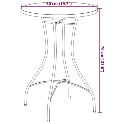 vidaXL Mosaik-Bistro-Set Terrakottarot und Weiß Eisen und Keramik