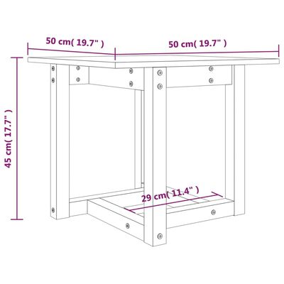 vidaXL Couchtisch Honigbraun 50x50x45 cm Massivholz Kiefer