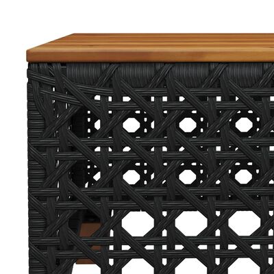 vidaXL 10-tlg. Garten-Sofagarnitur mit Kissen Schwarz Poly Rattan