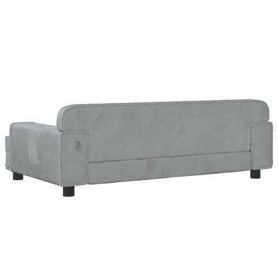 vidaXL Kindersofa Hellgrau 90x53x30 cm Samt