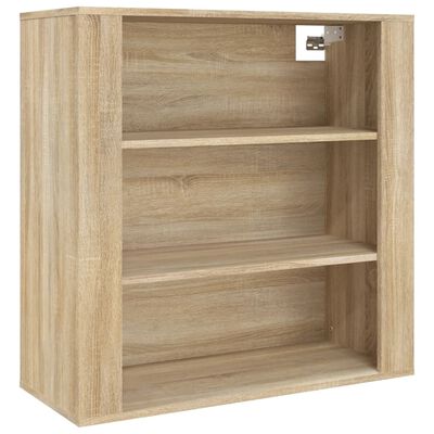 vidaXL Wandschrank Sonoma-Eiche 80x33x80 cm Holzwerkstoff