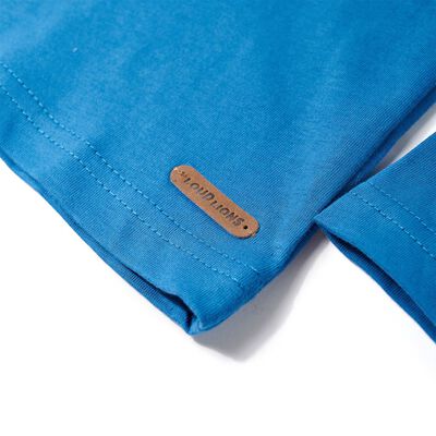 Kinder-Langarmshirt Petrolblau 104