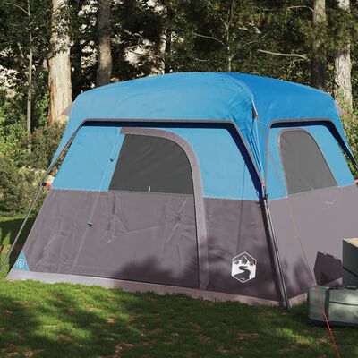 vidaXL Campingzelt 4 Personen Blau Wasserdicht