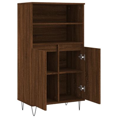 vidaXL Highboard Braun Eichen-Optik 60x36x110 cm Holzwerkstoff