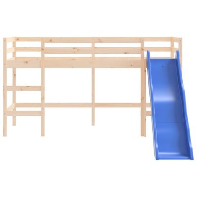 vidaXL Kinderhochbett mit Rutsche 80x200 cm Massivholz Kiefer