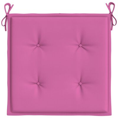 vidaXL Gartenstuhl-Kissen 4 Stk. Rosa 40x40x3 cm Stoff