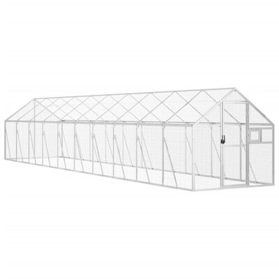 vidaXL Voliere Silbern 1,79x10x1,85 m Aluminium