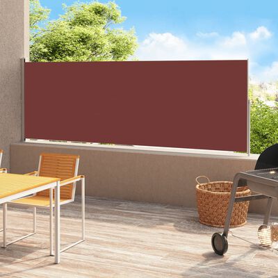 vidaXL Seitenmarkise Ausziehbar 220x500 cm Braun