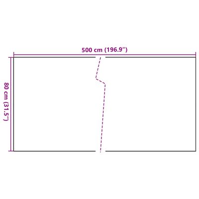 vidaXL Balkon-Sichtschutz Anthrazit 500x80 cm Poly Rattan