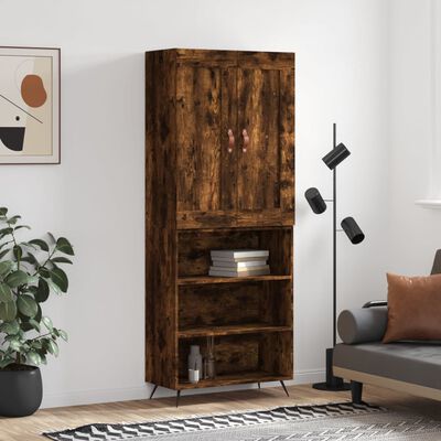 vidaXL Highboard Räuchereiche 69,5x34x180 cm Holzwerkstoff