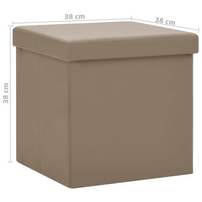 vidaXL Hocker mit Stauraum Cappuccino-Braun PVC