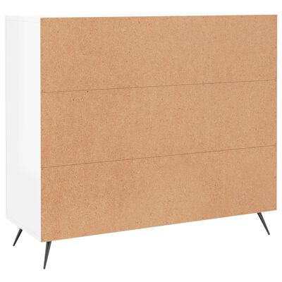 vidaXL Sideboard Hochglanz-Weiß 90x34x80 cm Holzwerkstoff