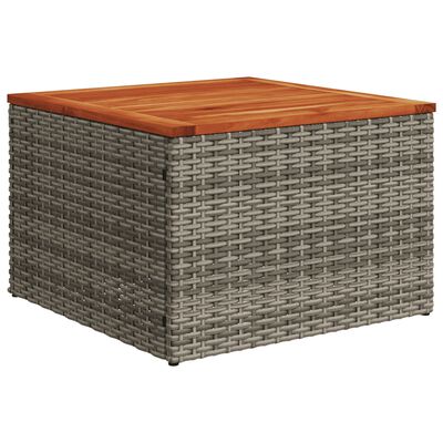 vidaXL 5-tlg. Garten-Sofagarnitur mit Kissen Grau Poly Rattan