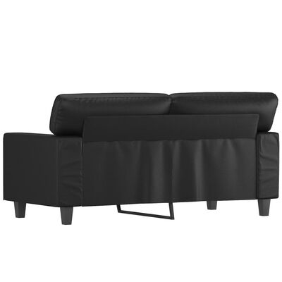 vidaXL 2-Sitzer-Sofa Schwarz 120 cm Kunstleder