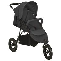 vidaXL Kinderwagen Anthrazit Stahl