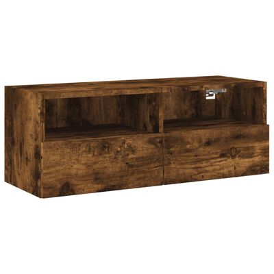 vidaXL TV-Wandschrank Räuchereiche 80x30x30 cm Holzwerkstoff