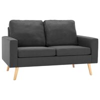 vidaXL 2-Sitzer-Sofa Dunkelgrau Stoff