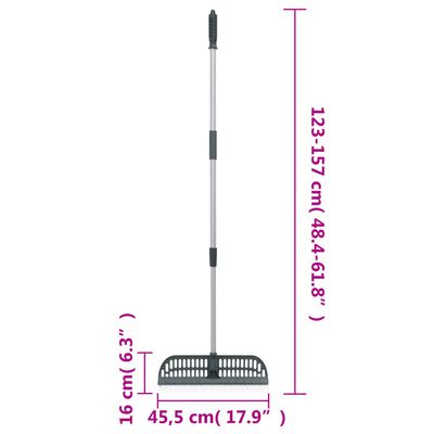 vidaXL Laubrechen 2-in-1 Dunkelgrün 157 cm PP