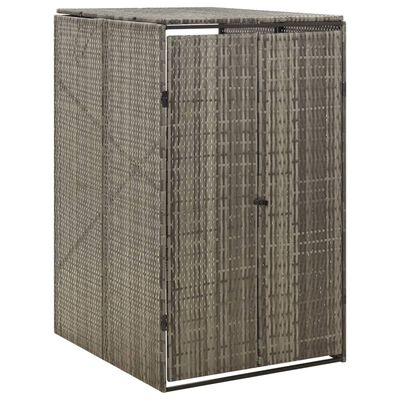 vidaXL Mülltonnenbox für 1 Tonne Grau 70x80x117 cm Poly Rattan