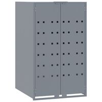 vidaXL Mülltonnenbox für 1 Tonne Grau 69x79x117 cm Stahl