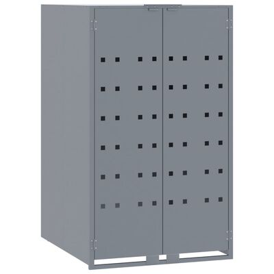 vidaXL Mülltonnenbox für 1 Tonne Grau 69x79x117 cm Stahl