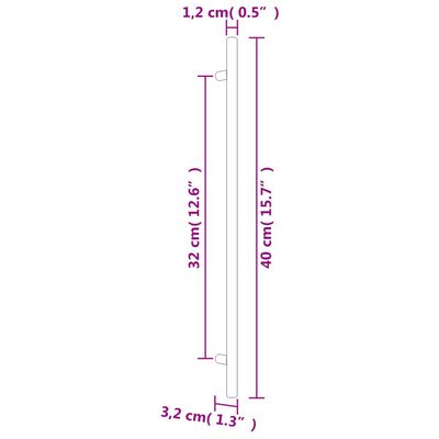 vidaXL Möbelgriffe 20 Stk. Bronzen 320 mm Edelstahl