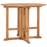 vidaXL Klappbarer Garten-Esstisch 90x90x75 cm Massivholz Teak