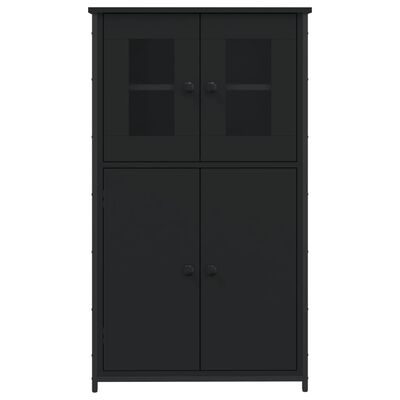 vidaXL Highboard Schwarz 62x32x106,5 cm Holzwerkstoff