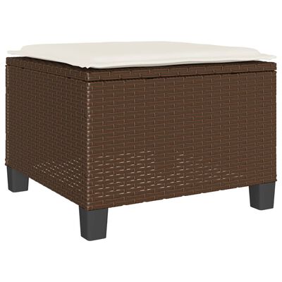 vidaXL 3-tlg. Bistro-Set mit Kissen Braun Poly Rattan