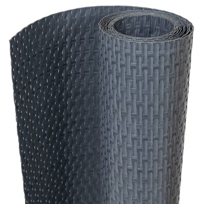 vidaXL Balkon-Sichtschutz Anthrazit 600x80 cm Poly Rattan