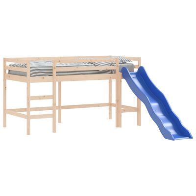 vidaXL Kinderhochbett mit Rutsche 90x190 cm Massivholz Kiefer