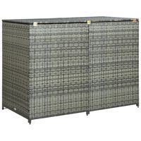 vidaXL Mülltonnenbox für 2 Tonnen Poly Rattan Anthrazit 148×77×111 cm