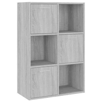 vidaXL Lagerschrank Grau Sonoma 60x29,5x90 cm