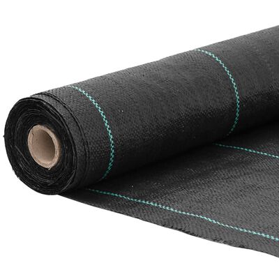 vidaXL Unkrautvlies Schwarz 0,5x25 m PP