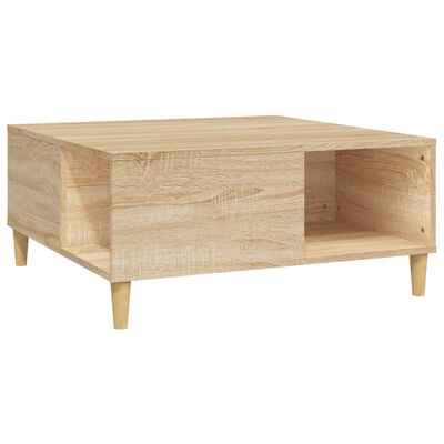 vidaXL Couchtisch Sonoma-Eiche 80x80x36,5 cm Holzwerkstoff