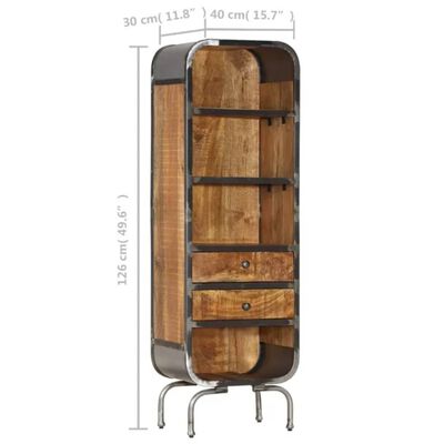 vidaXL Highboard 40x30x126 cm Massivholz Mango