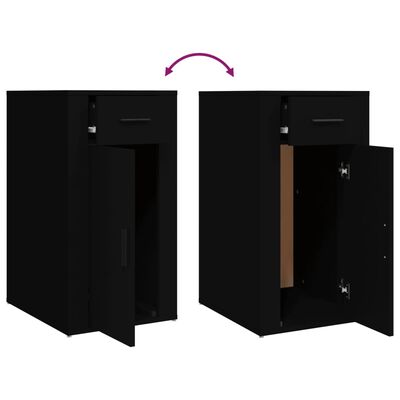 vidaXL Büroschrank Schwarz 40x49x75 cm Holzwerkstoff