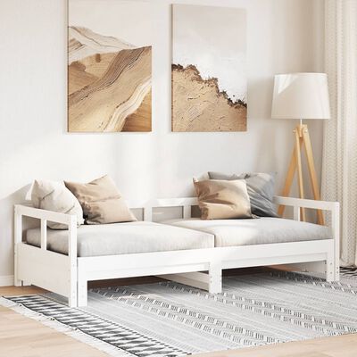 vidaXL Tagesbett ohne Matratze Weiß 80x200 cm Massivholz Kiefer