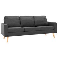 vidaXL 3-Sitzer-Sofa Dunkelgrau Stoff