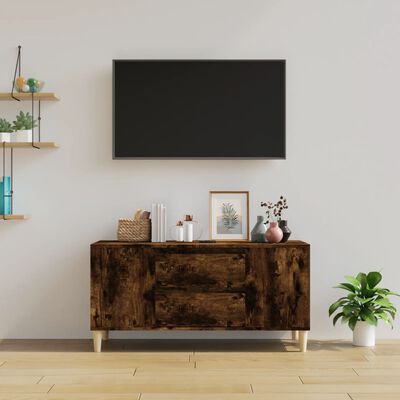 vidaXL TV-Schrank Räuchereiche 102x44,5x50 cm Holzwerkstoff